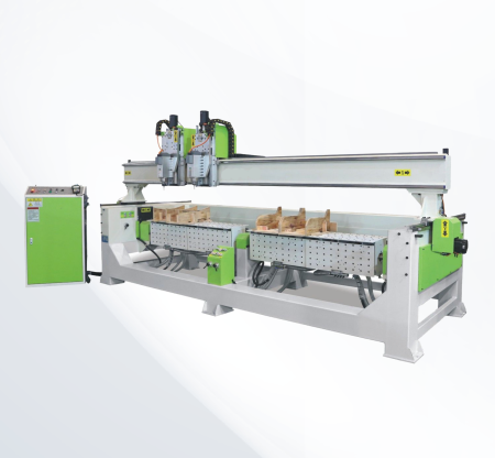 MÁY GIA CÔNG TRUNG TÂM PHAY 2 ĐẦU 4 TRỤC